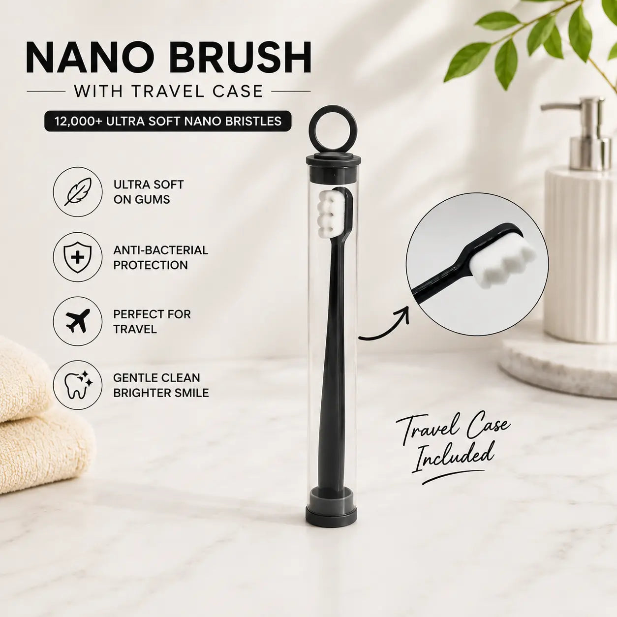 ORALIX Nano Toothbrush with Travel Case oralix